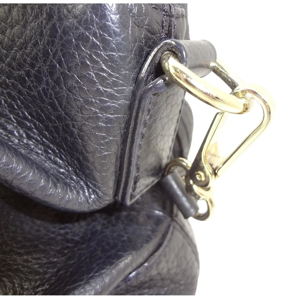 Kate‎ Spade New York Black Pebbled Leather Tassel Satchel Crossbody Bag